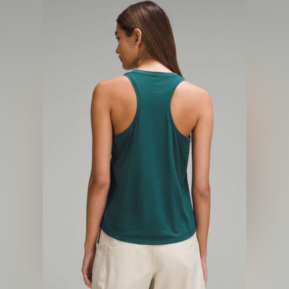 NWT Love Tank Hip Length Racerback Storm Teal - Picture 5 of 6